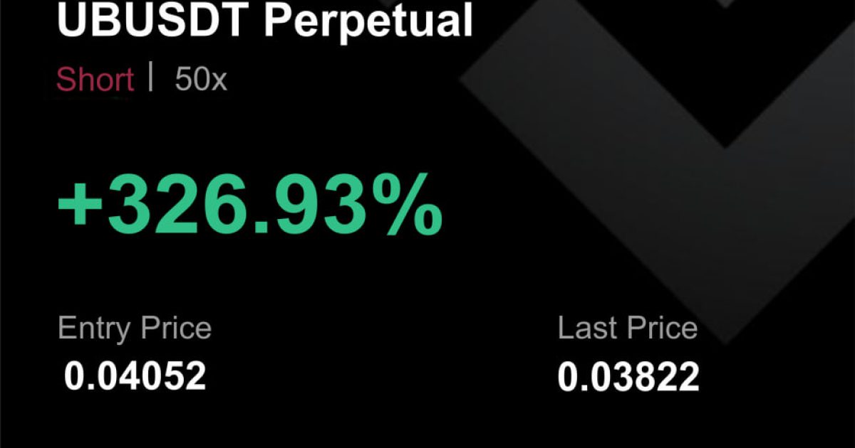 #UBUSDT İŞLEM SONUCU