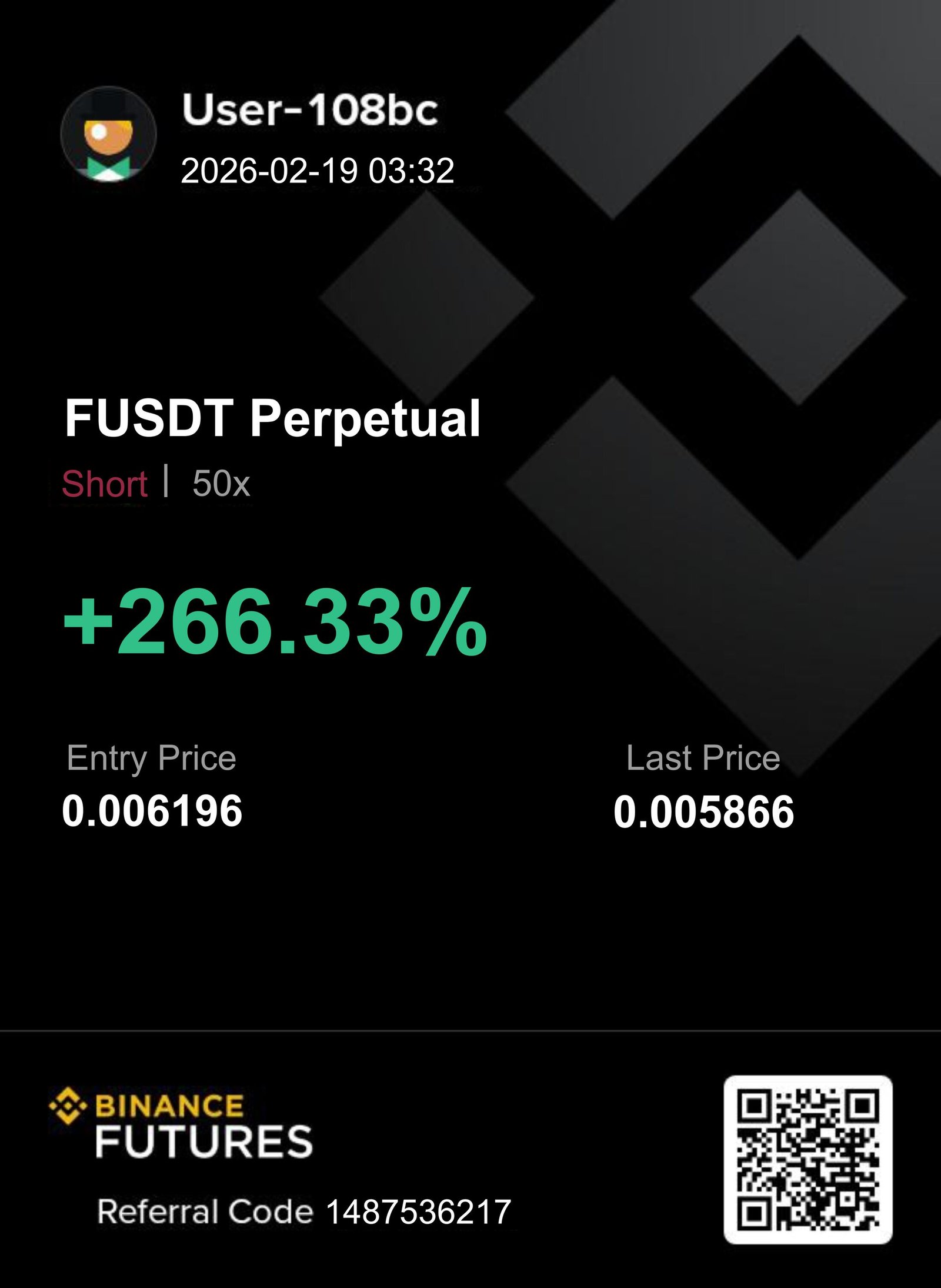 FUSDT İŞLEM SONUCU - Kazanç