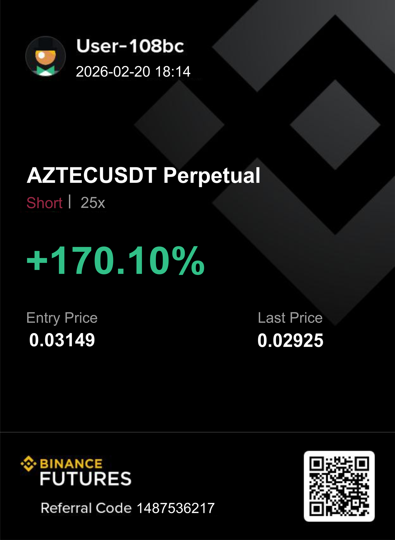 AZTECUSDT İŞLEM SONUCU - Kazanç