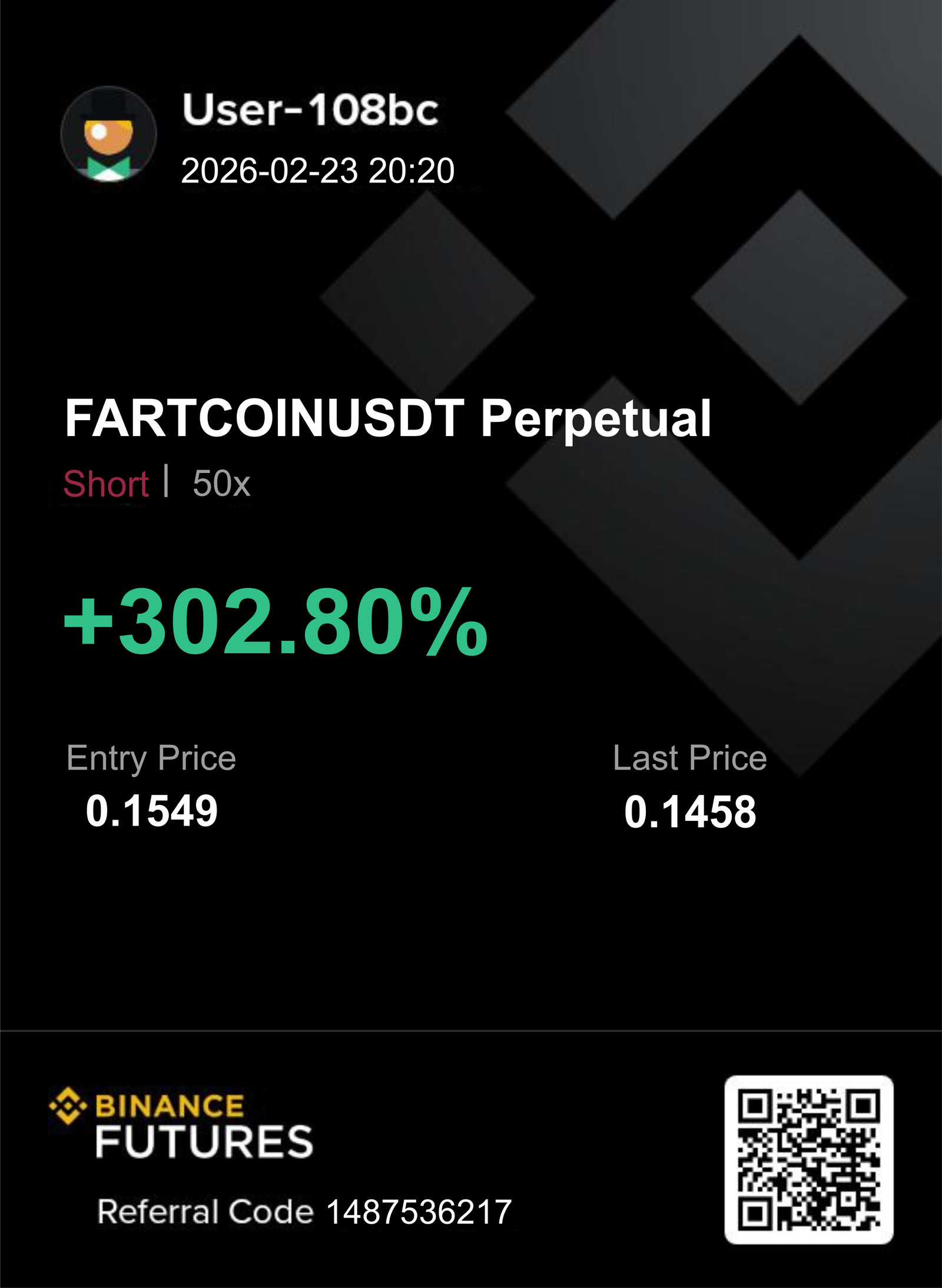 #FARTCOINUSDT İŞLEM SONUCU - Kazanç