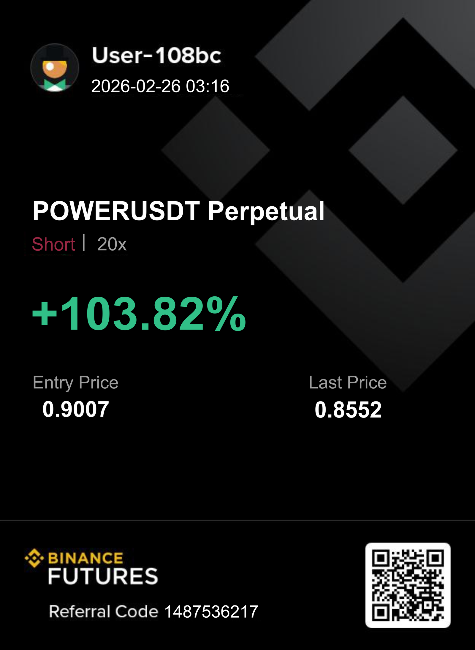 POWERUSDT İŞLEM SONUCU - Kazanç