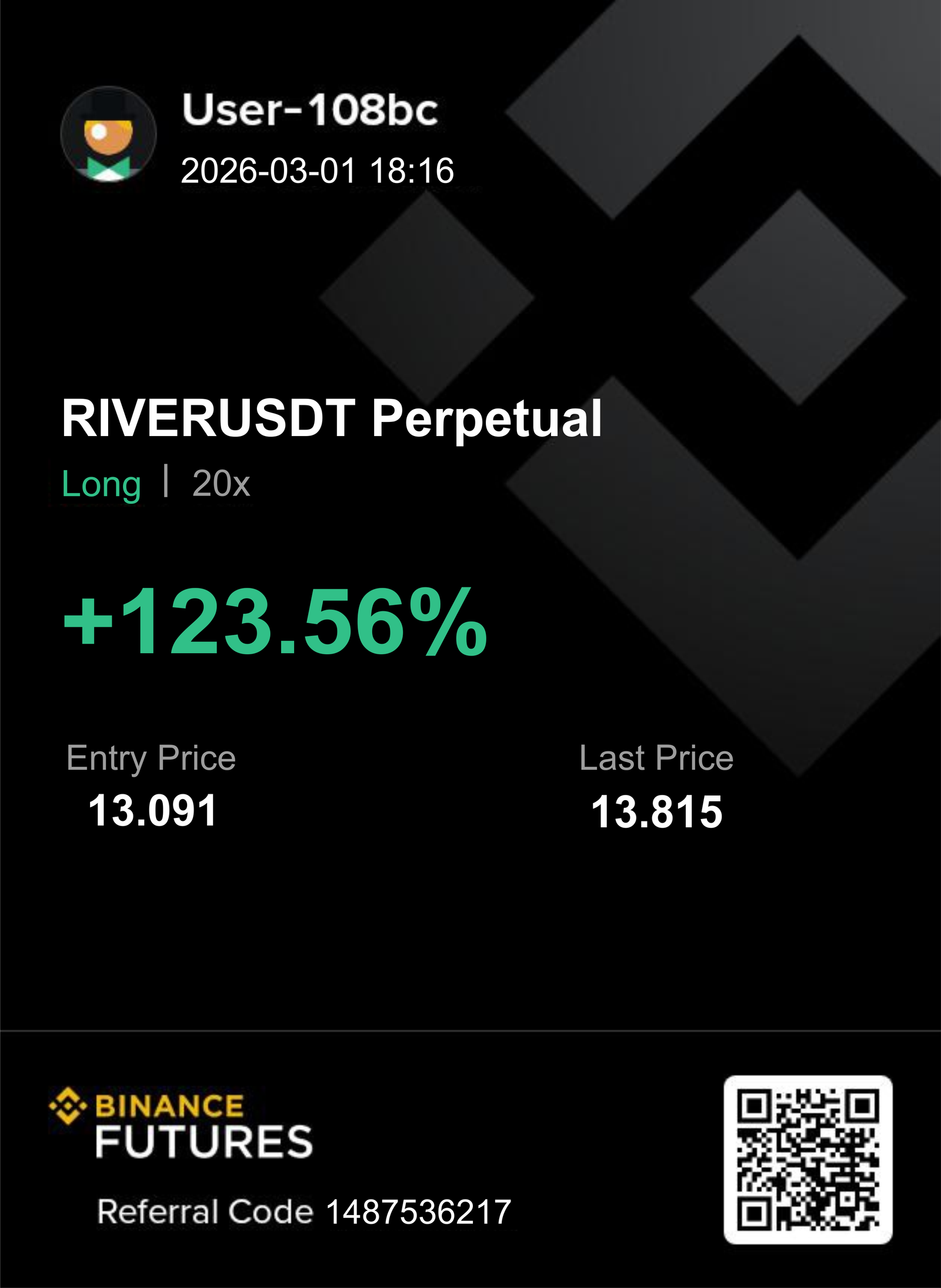 RIVERUSDT İŞLEM SONUCU - Kazanç