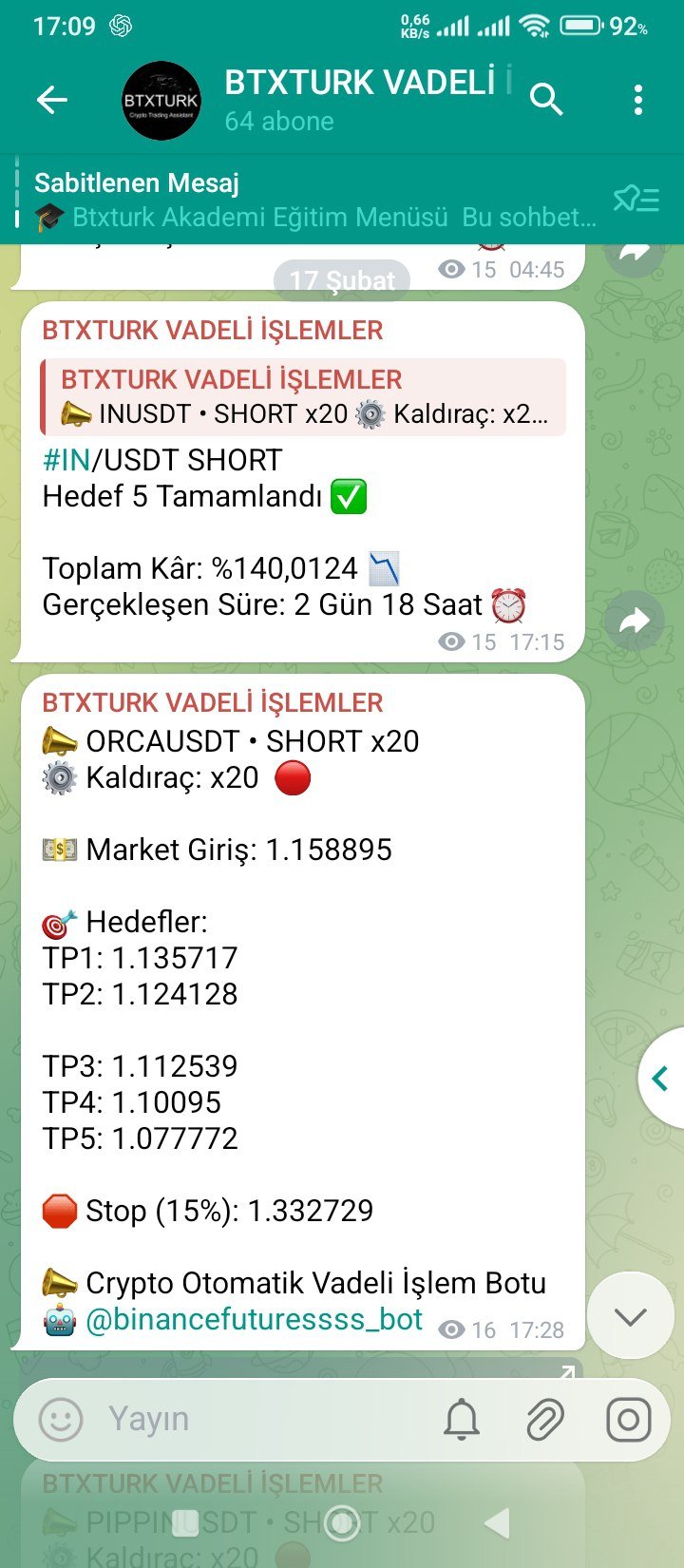 👍#ORCAUSDT İŞLEM SONUCU - Sinyal