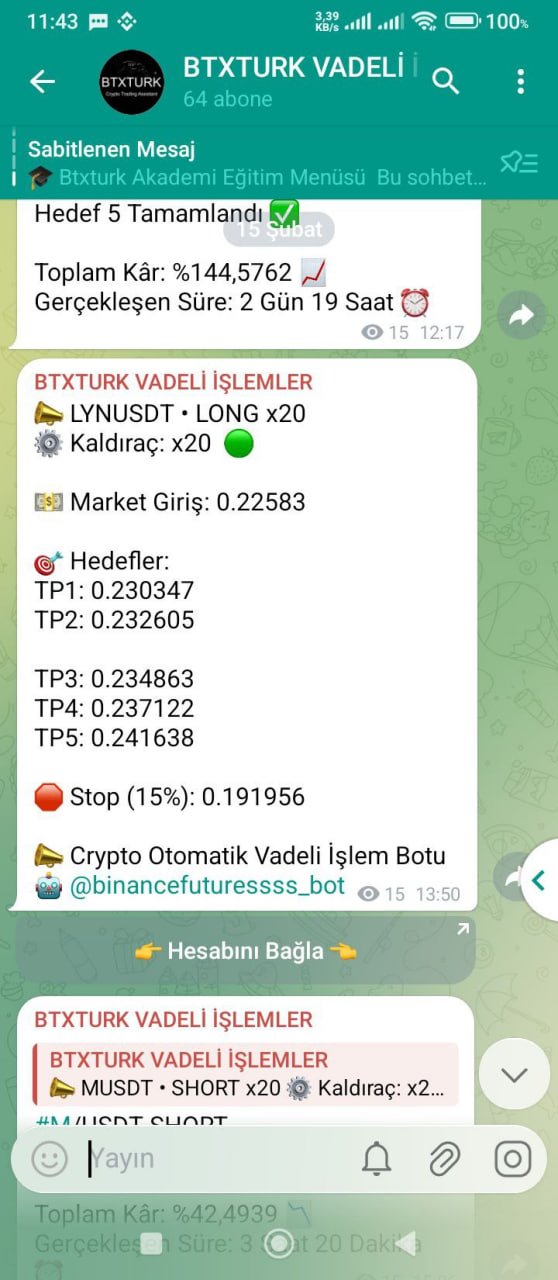 LYNUSDT İŞLEM SONUCU - Sinyal