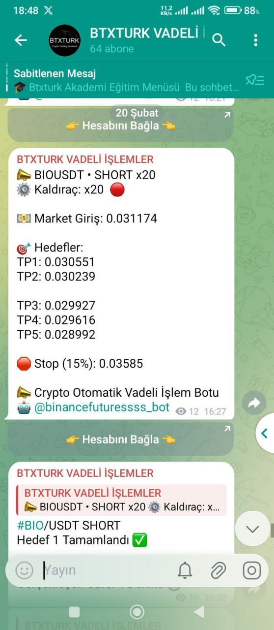 BIOUSDT İŞLEM SONUCU - Sinyal