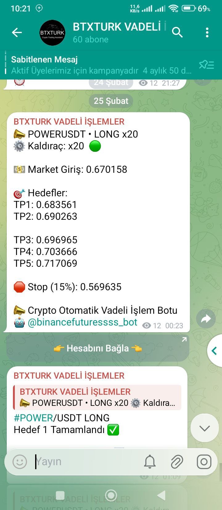 POWERUSDT İŞLEM SONUCU - Sinyal