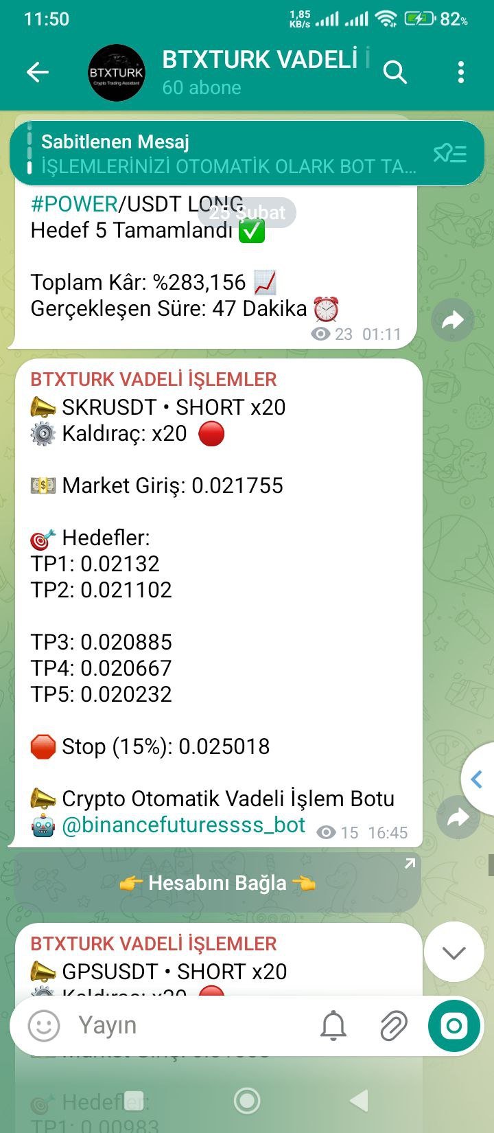 SKRUSDT İŞLEM SONUCU - Sinyal