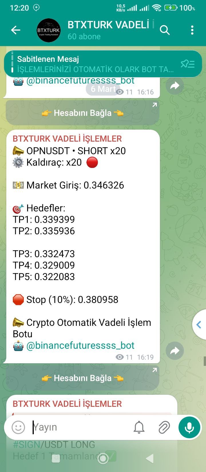 OPNUSDT İŞLEM SONUCU - Sinyal